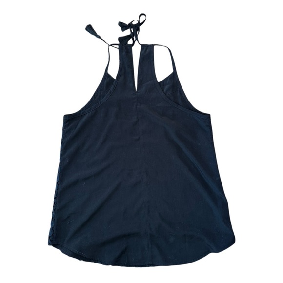 Athleta Eyelet Dunes Keyhole Tie Racerback Tank Black size S - Picture 5 of 7